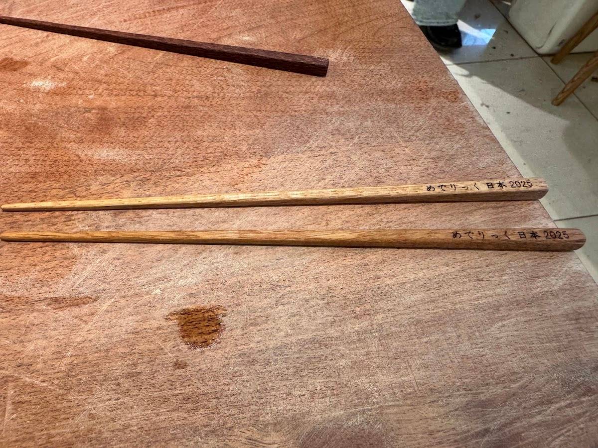 Chopstick making workshop in ginza